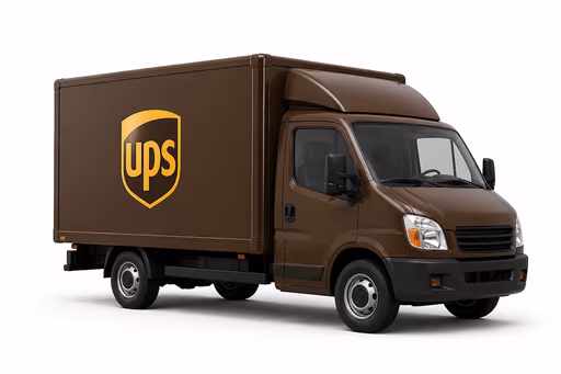 Camion UPS effectuant la collecte quotidienne